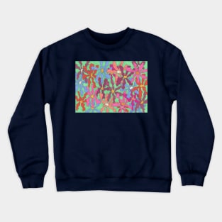 Colorful Retro Floral Print Crewneck Sweatshirt